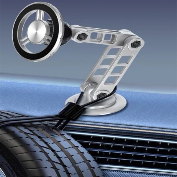 G198 Adjustable Robotic Arm Cellphone Stand Car Dashboard Windshield Magnetic Phone Holder (Grey) - Image 6