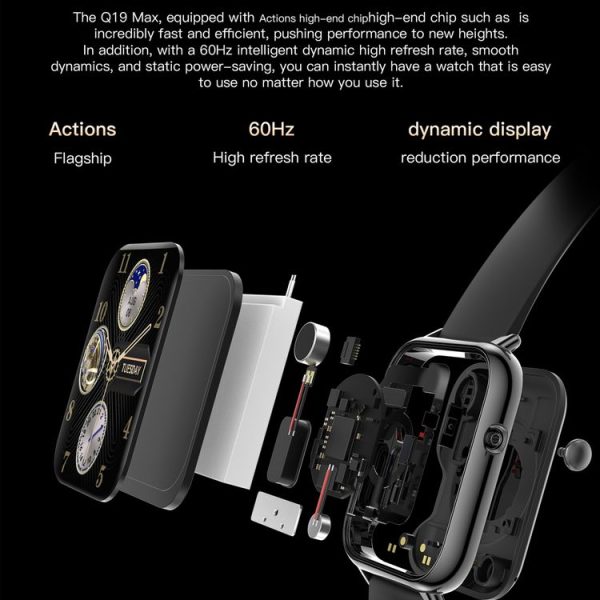 Q19 Max 2.1 inch HD Screen Waterproof Sports Business Smart Watch (White) - Image 5