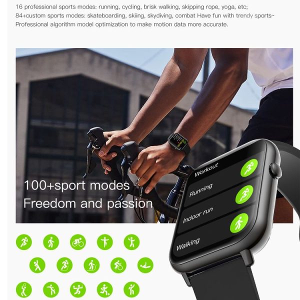 Q19 Max 2.1 inch HD Screen Waterproof Sports Business Smart Watch (White) - Image 6