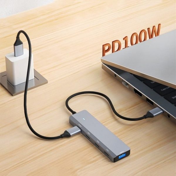 ADS-311C Support PD 100W Fast Charging Converter 5 Port Hub Type-C Hub Adapter - Image 4