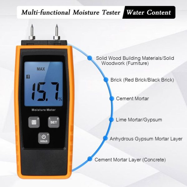 RZ660 Professional Wood Moisture Humidity Meter Digital Tester - Image 5