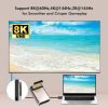JUNSUNMAY 8K 60Hz PD1.4 Male Displayport to Female Displayport Adapter Converter, Angle: Up - Image 3