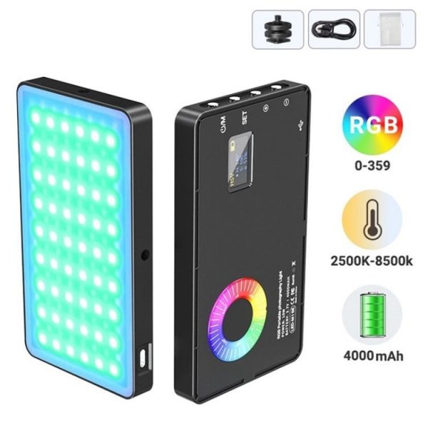 M1SE 12 Effects RGB Photography Lamp 0.96-inch TFT Screen Pocket Fill Light - Image 3