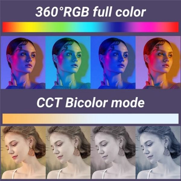 M1SE 12 Effects RGB Photography Lamp 0.96-inch TFT Screen Pocket Fill Light - Image 5
