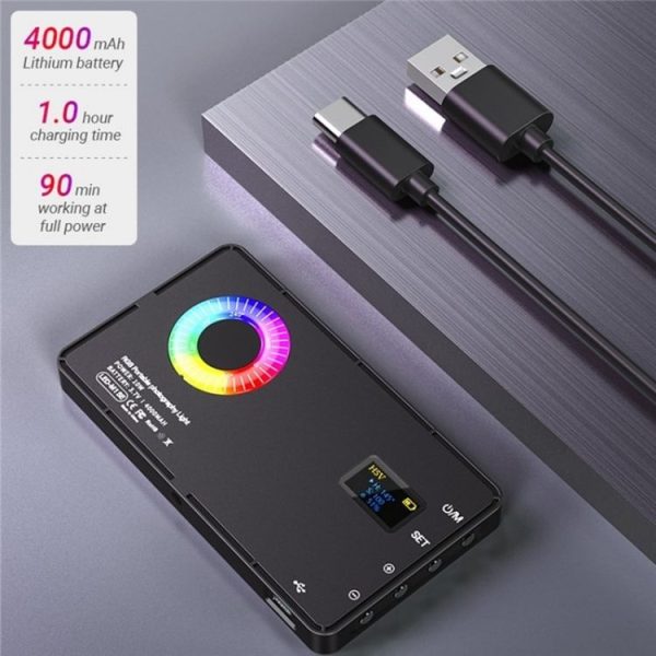 M1SE 12 Effects RGB Photography Lamp 0.96-inch TFT Screen Pocket Fill Light - Image 6