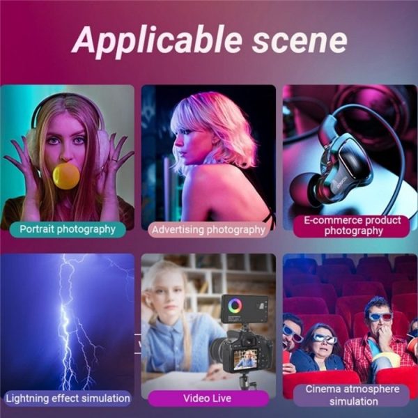 M1SE 12 Effects RGB Photography Lamp 0.96-inch TFT Screen Pocket Fill Light - Image 7