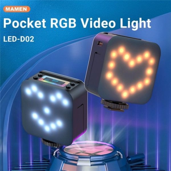 D02 Magnetic Adsorption Pocket RGB Video Lamp Mini LED Fill Light for Live Broadcast - Image 4