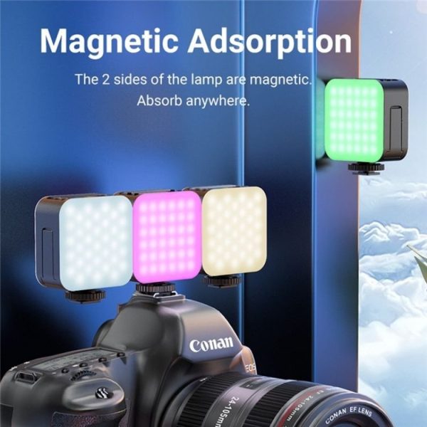 D02 Magnetic Adsorption Pocket RGB Video Lamp Mini LED Fill Light for Live Broadcast - Image 7