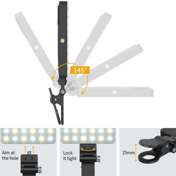 V16WS Mobile Phone / Tablet / Laptop Pocket Fill Light 24 Effects RGB Light Without Screen - Image 5