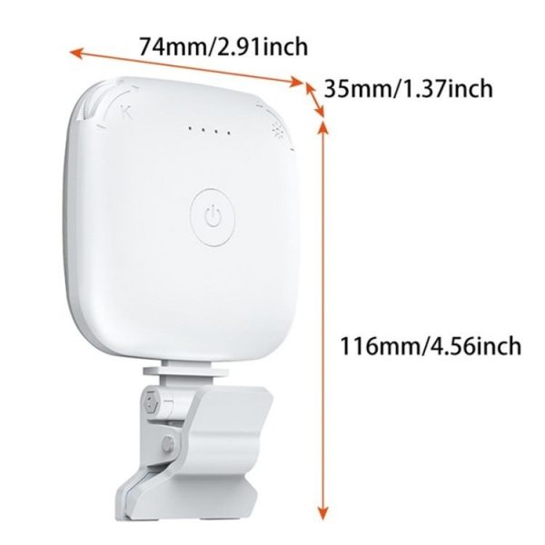 V15 Mini Clip-On Portable LED Fill Light Phone Laptop Video Conference Live Streaming Fill Lamp (Black) - Image 11