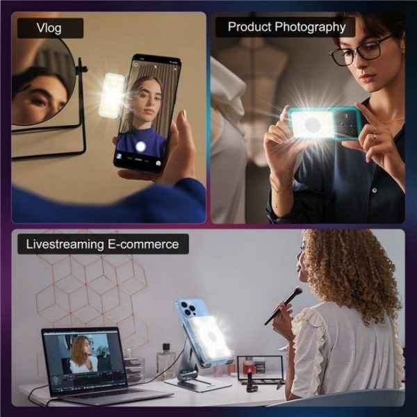 V17 Live Broadcast RGB LED Fill Light MagSafe Magnetic Phone Photography Lamp - Image 11