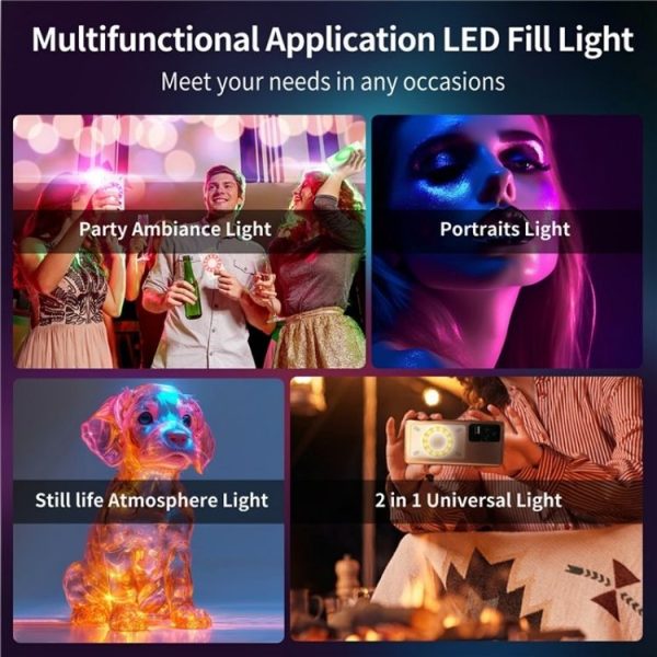 V17 Live Broadcast RGB LED Fill Light MagSafe Magnetic Phone Photography Lamp - Image 6