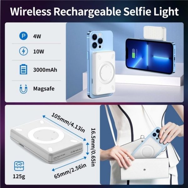 V17 Live Broadcast RGB LED Fill Light MagSafe Magnetic Phone Photography Lamp - Image 9