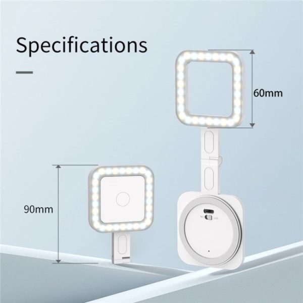 V18 Portable Skin Beauty Live Streaming LED Fill Light Magnetic Phone Selfie Lamp (Black) - Image 8
