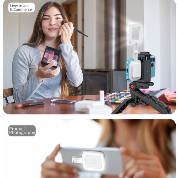 V18 Portable Skin Beauty Live Streaming LED Fill Light Magnetic Phone Selfie Lamp (Black) - Image 9