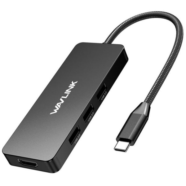 WAVLINK UHP3416 7-in-1 PD100W Charging SD / TF Card Reader 4K HD Type-C Docking Station (Black)