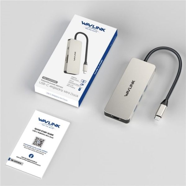 WAVLINK UHP3416 7-in-1 PD100W Charging SD / TF Card Reader 4K HD Type-C Docking Station (Black) - Image 9