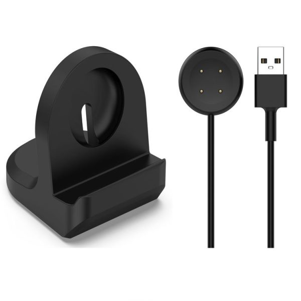 Google Pixel Watch 3 41 / 45mm Smart Watch Silicone Charging Holder with Charging Cable (Black)