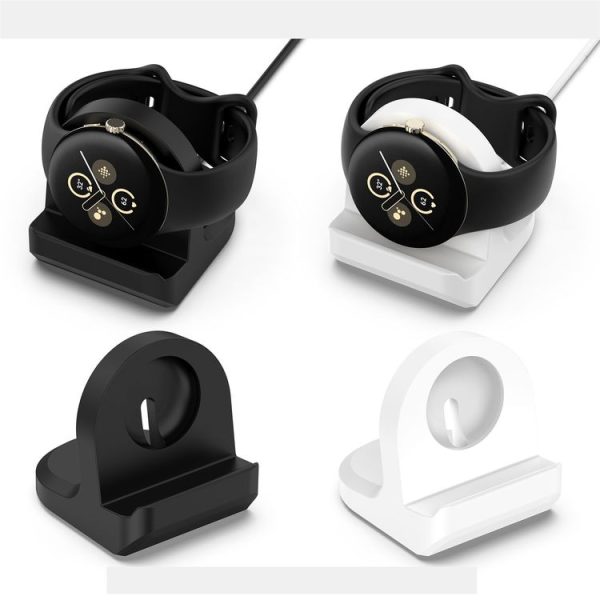 Google Pixel Watch 3 41 / 45mm Smart Watch Silicone Charging Holder with Charging Cable (Black) - Image 6