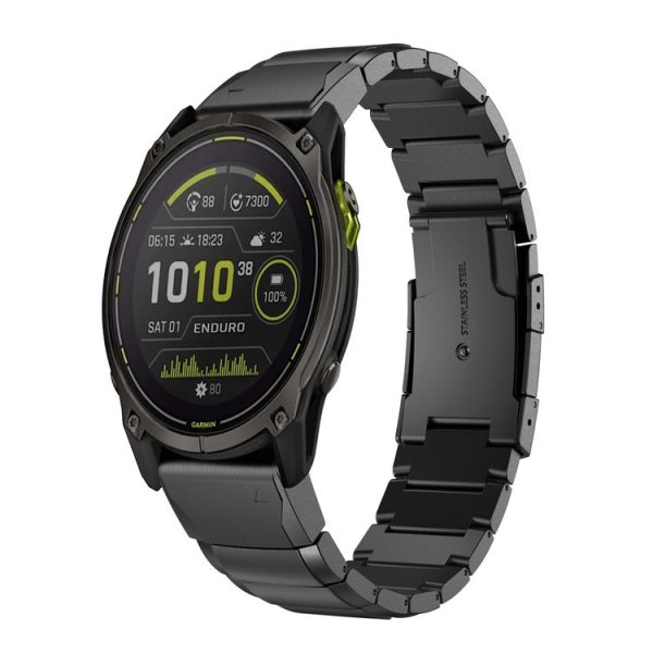 Garmin Enduro 3 Tortoise Shell 26mm Stainless Steel Watch Band (Black)