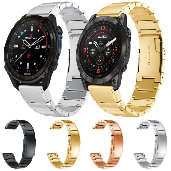 Garmin Enduro 3 Tortoise Shell 26mm Stainless Steel Watch Band (Black) - Image 3