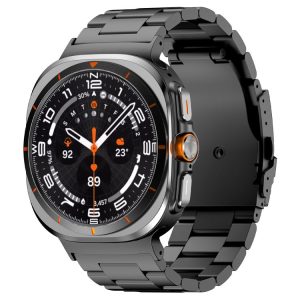 Samsung Galaxy Watch Ultra 47mm Three Beads Titanium Alloy Metal Watch Band (Black)