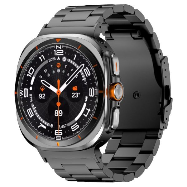 Samsung Galaxy Watch Ultra 47mm Three Beads Titanium Alloy Metal Watch Band (Black)
