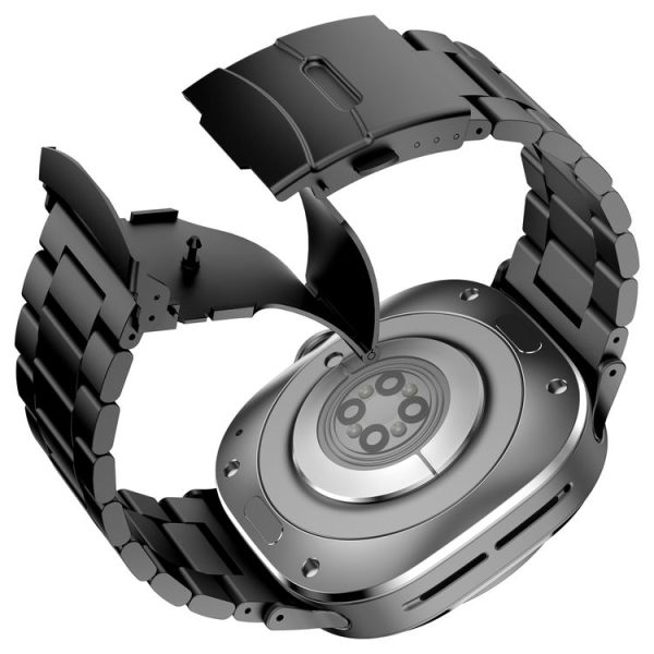 Samsung Galaxy Watch Ultra 47mm Three Beads Titanium Alloy Metal Watch Band (Black) - Image 5
