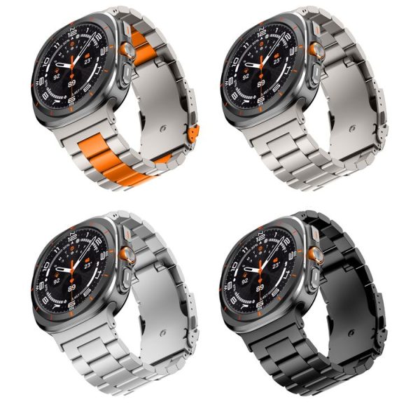 Samsung Galaxy Watch Ultra 47mm Three Beads Titanium Alloy Metal Watch Band (Black) - Image 6