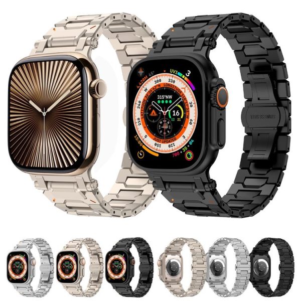 Apple Watch Series 10 46mm Pathfinder Stainless Steel Metal Watch Band (Black) - Image 8