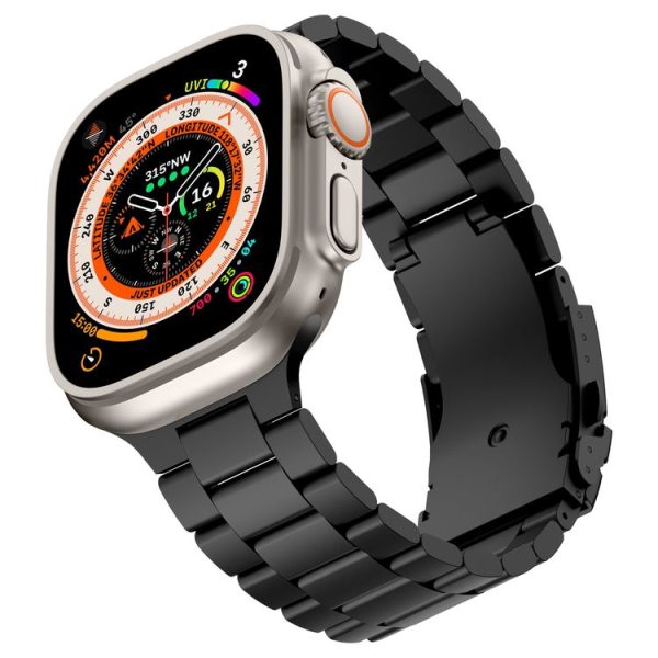Apple Watch Series 10 46mm Three Beads Titanium Alloy Metal Watch Band (Black) - Image 6
