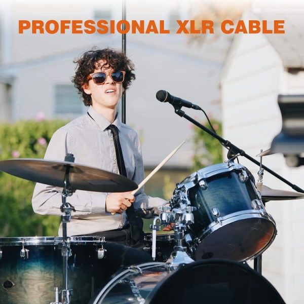 2m XLR Microphone Cable, 4.95 FT XLR Male to XLR Female Balanced 3 Pin Mic Cables, Black - Image 4