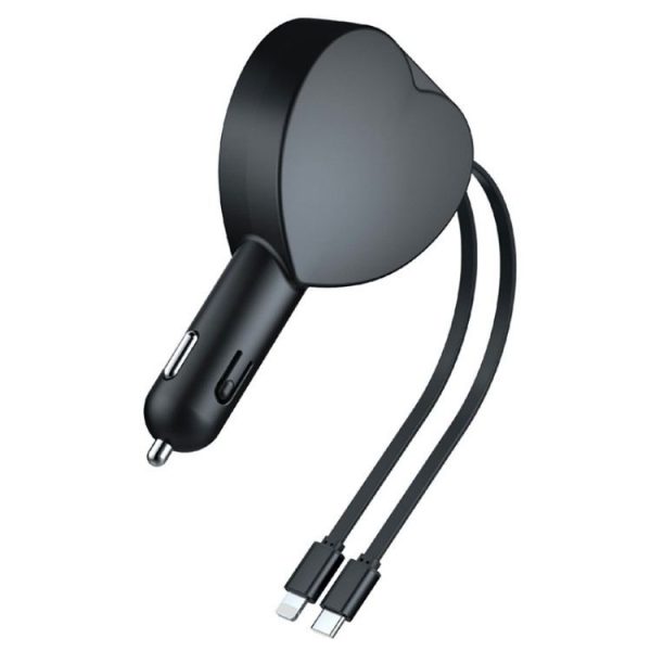 Y2 With Type-C Retractable Cables Car Bluetooth MP3 Player Hands-Free Call Adapter - Image 2