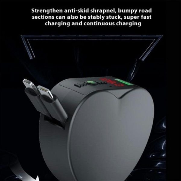 Y2 With Type-C Retractable Cables Car Bluetooth MP3 Player Hands-Free Call Adapter - Image 4