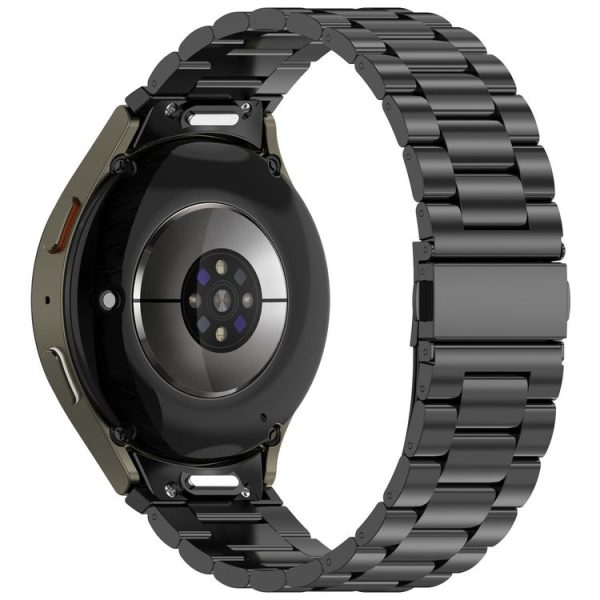Samsung Galaxy Watch FE 40mm Three Beads Button Quick Release Metal Watch Band (Black) - Image 2