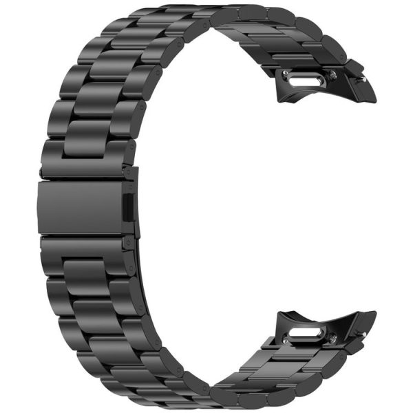 Samsung Galaxy Watch FE 40mm Three Beads Button Quick Release Metal Watch Band (Black) - Image 3