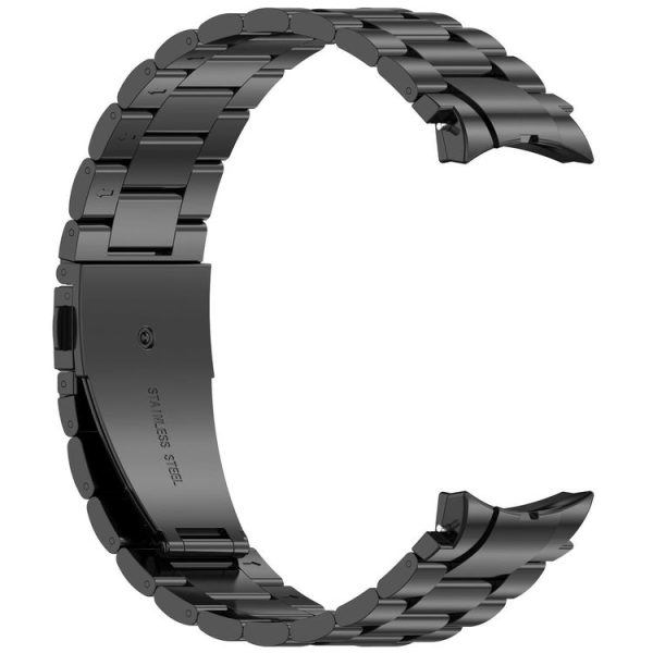 Samsung Galaxy Watch FE 40mm Three Beads Button Quick Release Metal Watch Band (Black) - Image 4