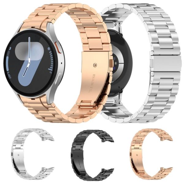 Samsung Galaxy Watch FE 40mm Three Beads Button Quick Release Metal Watch Band (Black) - Image 6