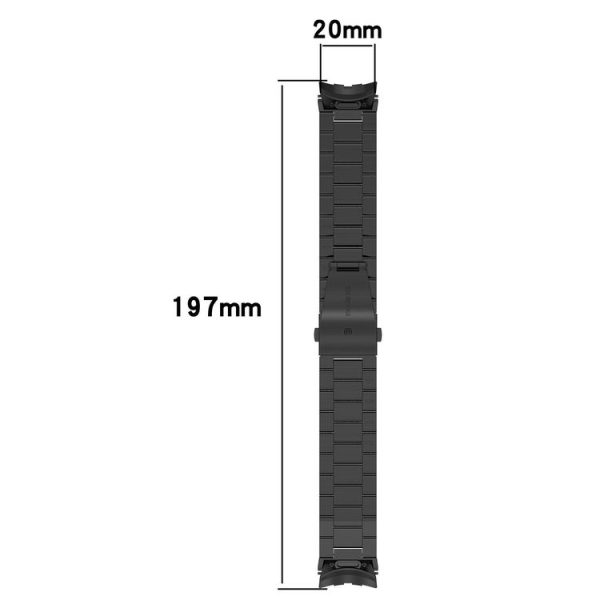 Samsung Galaxy Watch FE 40mm Three Beads Button Quick Release Metal Watch Band (Black) - Image 9