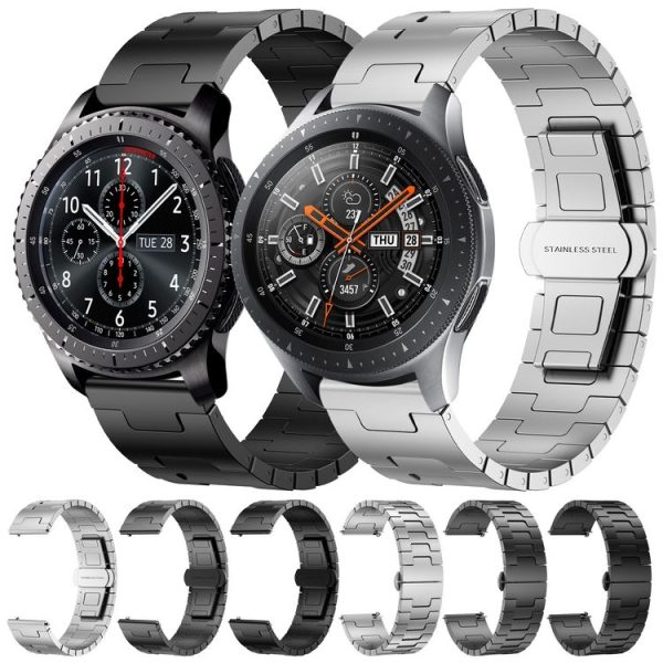 Samsung Galaxy Gear S3 Frontier Titanium Alloy 22mm Metal Watch Band (Black) - Image 4