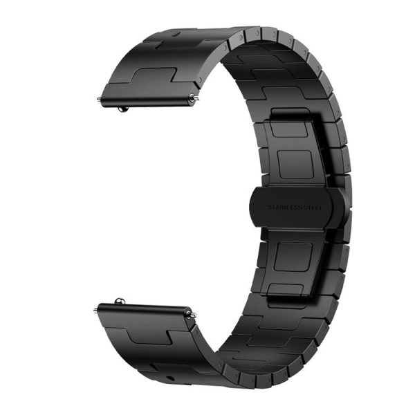 Amazfit Bip 5 / GTR 4 / GTR 3 Titanium Alloy Metal 22mm Watch Band (Black) - Image 2