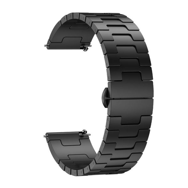 Amazfit Bip 5 / GTR 4 / GTR 3 Titanium Alloy Metal 22mm Watch Band (Black) - Image 3