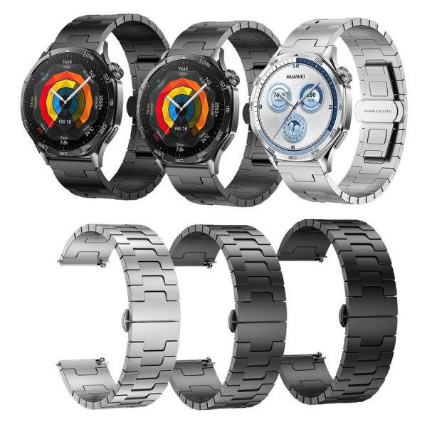 Amazfit Bip 5 / GTR 4 / GTR 3 Titanium Alloy Metal 22mm Watch Band (Black) - Image 4