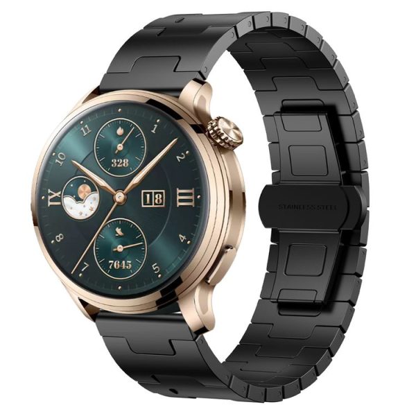 Honor Watch 4 Pro Titanium Alloy 22mm Metal Watch Band (Black)