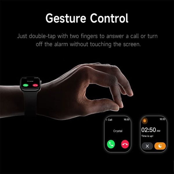 KL08 2.04 inch Color Screen Smart Watch Silicone Strap, Support Bluetooth Call (Black) - Image 6