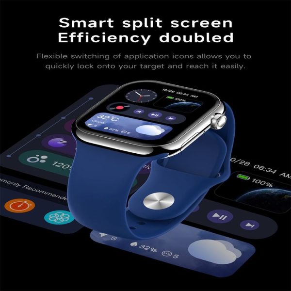 KL08 2.04 inch Color Screen Smart Watch Silicone Strap, Support Bluetooth Call (Black) - Image 7