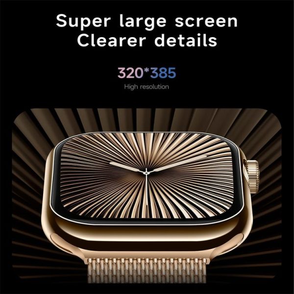 KL08 2.04 inch Color Screen Smart Watch Steel Strap, Support Bluetooth Call (Black) - Image 4