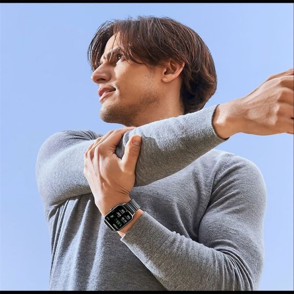 KL08 2.04 inch Color Screen Smart Watch Steel Strap, Support Bluetooth Call (Black) - Image 7
