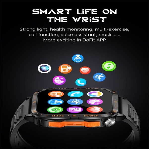 KT79 1.96 inch Color Screen Smart Watch, Support Bluetooth Call / Health Monitoring (Black Silver) - Image 10