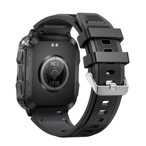 KT79 1.96 inch Color Screen Smart Watch, Support Bluetooth Call / Health Monitoring (Black Silver) - Image 4